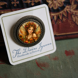 Autumn Harvest Fairy Brooch, Handmade in Detroit