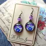 Morning Glory Earrings, Handmade in Detroit