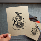 Greeting Card: Nevermore Raven (Edgar Allan Poe)