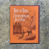 Greeting Card: Dumpster Fire, Letterpress