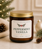 Peppermint Vanilla Soy Wax Candle, 7 oz.