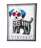 Mexican Tin Ornament: Calavera Dog, Standing