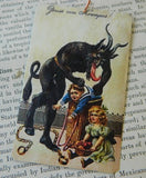 Krampus Ornament: Krampus with Children in Basket