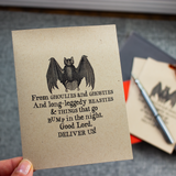 Hallowe'en Card: Black Bat