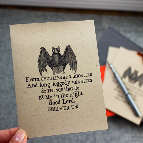 Hallowe'en Card: Black Bat