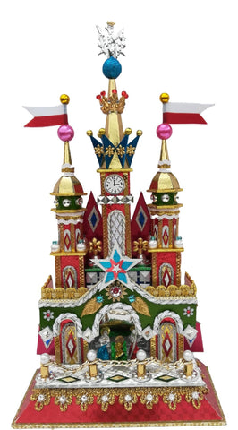Polish Nativity with Kraków Town Hall Clock, Large