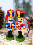 German Christmas Ornament: Nutcracker, in Red or Blue
