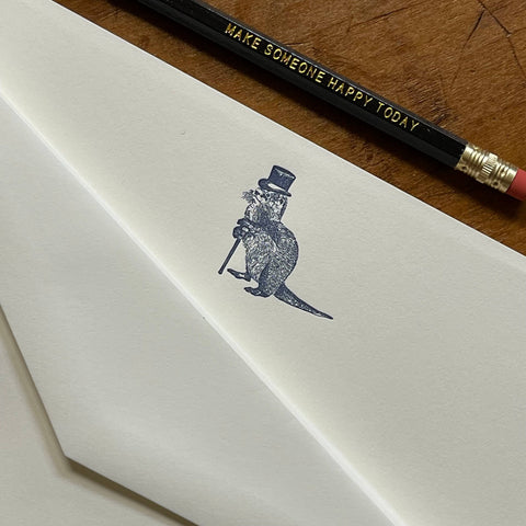 Stationery Set: Dashing Otter, Letterpress Printed