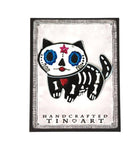 Mexican Tin Ornament: Day of the Dead Cat