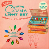 Tru-Tone Jeweltone Vintage Style Christmas Lights, C7 LED 10-Light Sets