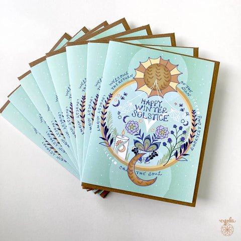 Solstice Cards: Box of 8 (Winter Solstice Circle)