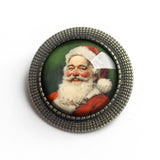 Victorian Santa Brooch, Handmade in Detroit