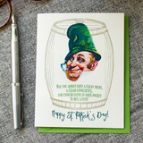 St. Patrick's Day Card: Leprechaun Toast