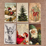 Silk Ribbon & Gift Card Set: Olive Green with Christmas Tags