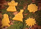 Beeswax Christmas Ornaments, Set of 5