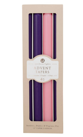 Traditional Advent Candles, Box of 4, from Germany