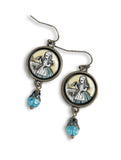 Alice in Wonderland "Drink Me" Earrings, Handmade in Detroit