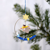 German Christmas Ornament: Angel in Ring