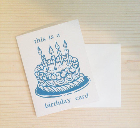 Birthday Card: Letterpress, Linocut