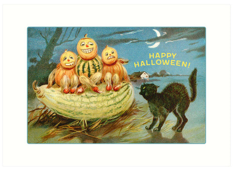 Hallowe'en Card : Brave Pumpkins