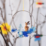 German Christmas Ornament: Bunny in Ring