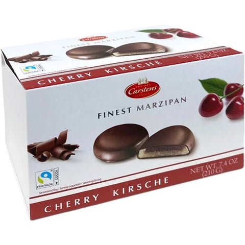 German Candies: Carstens Chocolate Covered Marzipan, Cherry Kirsche