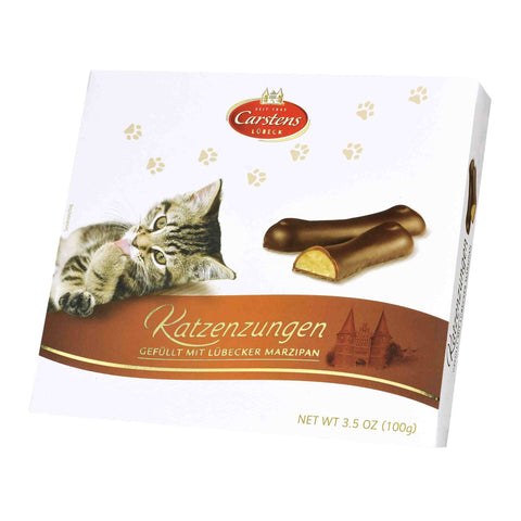 German Candies: Carstens Marzipan Cat Tongues (Katzenzungen)