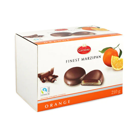 German Candies: Carstens Chocolate Covered Marzipan, Orange