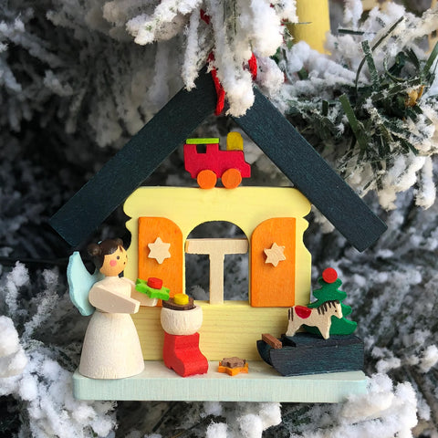 German Christmas Ornament: Christmas House Angel