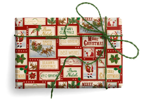 Italian Wrapping Paper: Christmas Greetings