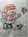 Millie's Tea Towels, Hand Embroidered: Snowman Collection (7 to choose from)