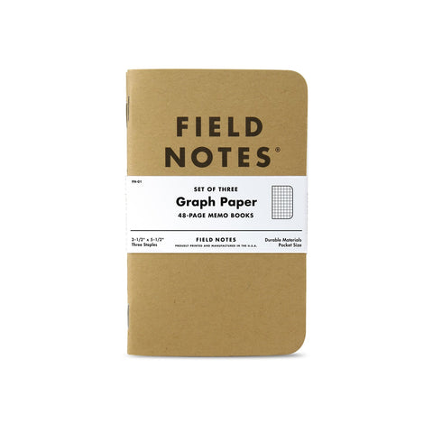 Field Notes Graph Paper Note Books (Set of 3)