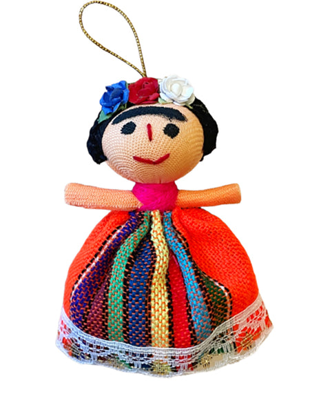 Worry doll ornament, 'Kahlo'  Worry dolls, Handcraft, Christmas ornaments