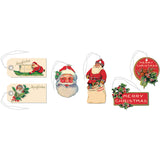 Vintage Santa Gift Tags in a Tin (Reproductions), Set of 36