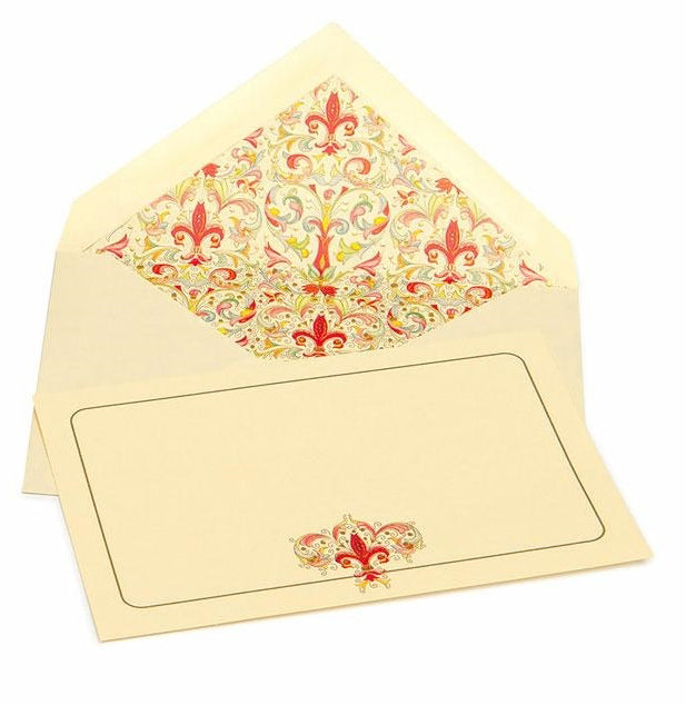 Italian Writing Paper: Giglio Notecard Portfolio – Convivio Bookworks