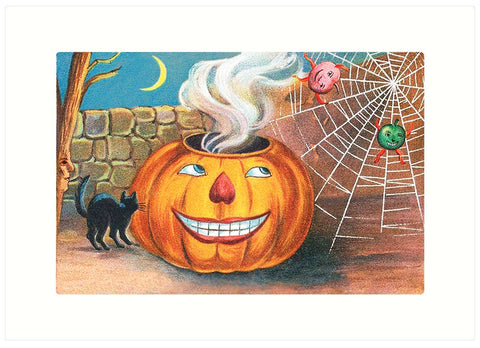 Hallowe'en Card : Grinning Pumpkin