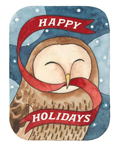 Holiday Owls Boxed Cards