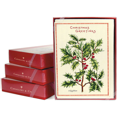 Christmas Boxed Cards with Vintage Holly