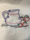 Millie's Tea Towels, Hand Embroidered: Fruits & Vegetables (8 to choose from)