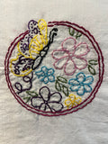 Millie's Tea Towels, Hand Embroidered: Flower Power (7 to choose from)