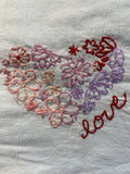 Millie's Tea Towels, Hand Embroidered: Flower Power (7 to choose from)