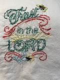 Millie's Tea Towels, Hand Embroidered: Faith & Hope & Love (8 to choose from)