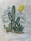 Millie's Tea Towels, Hand Embroidered: Desert Blooms Collection (9 to choose from)