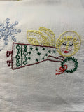 Millie's Tea Towels, Hand Embroidered: Winter Wonderland Collection (5 to choose from)