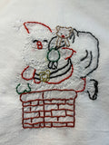 Millie's Tea Towels, Hand Embroidered: Jolly Old Santa Collection (7 to choose from)