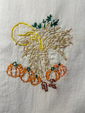 Millie's Tea Towels, Hand Embroidered: Thanksgiving Collection (8 to choose from)