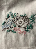 Millie's Tea Towels, Hand Embroidered: Spring (3 to choose from)