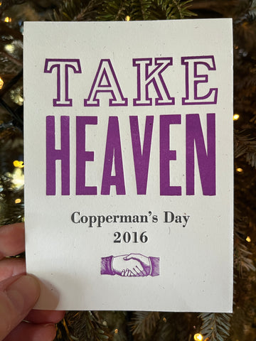 Copperman's Day 2016: Take Heaven