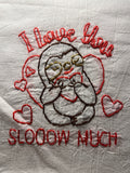 Millie's Tea Towels, Hand Embroidered: Slow Sloths (7 to choose from)