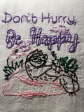 Millie's Tea Towels, Hand Embroidered: Slow Sloths (7 to choose from)